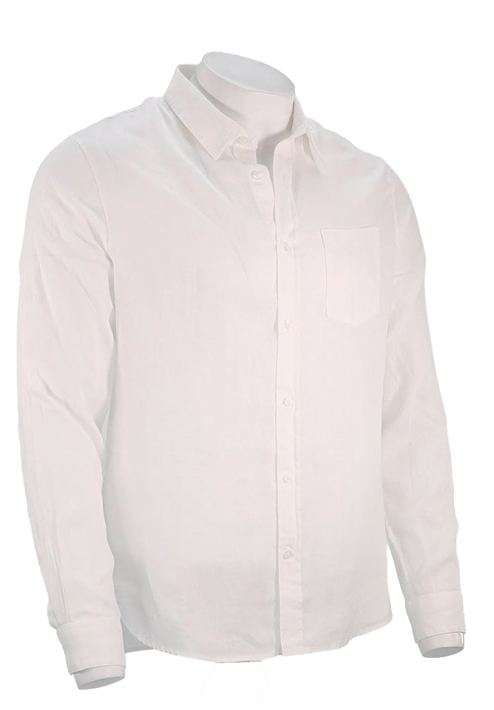 Vince L/S Linen shirt White