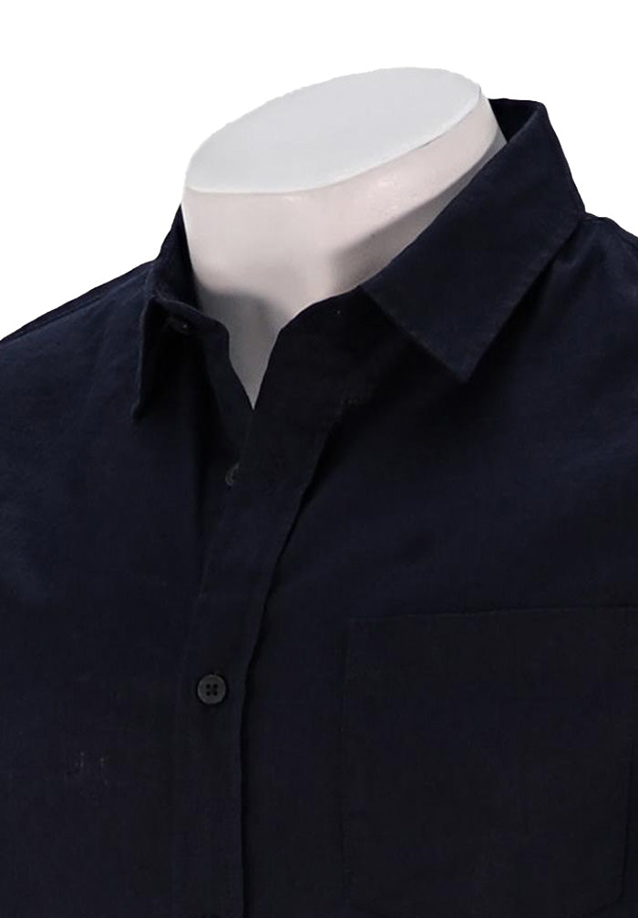 Vince L/S Linen shirt Dark Navy