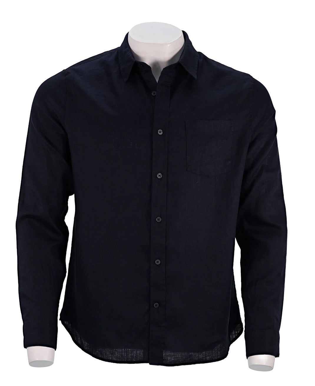 Vince L/S Linen shirt Dark Navy