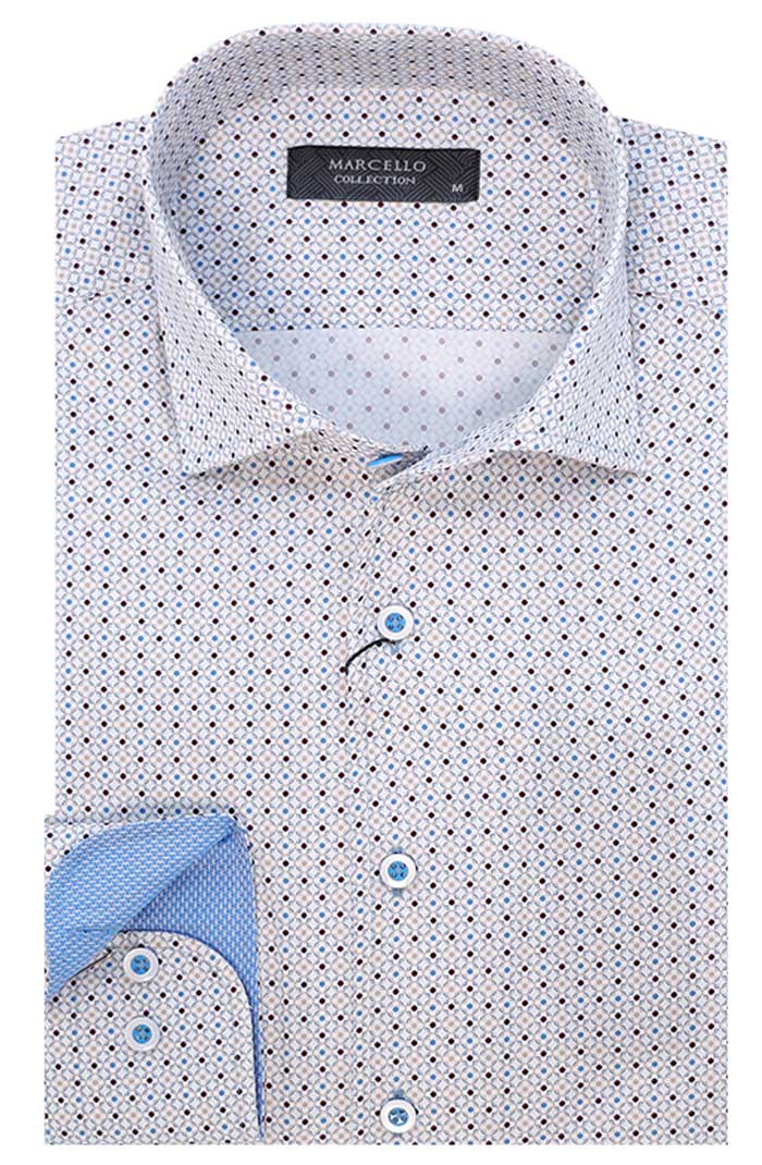 Marcello Dot Array Long Sleeve Shirt