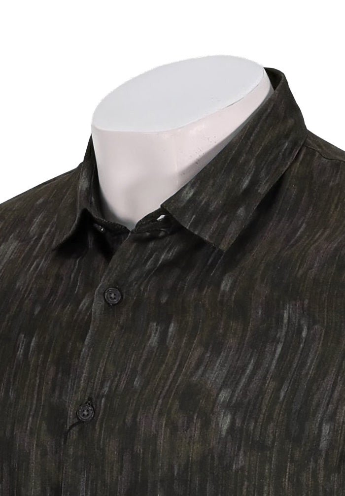 John Varvatos Ross Long Sleeve Shirt, DARK BROWN