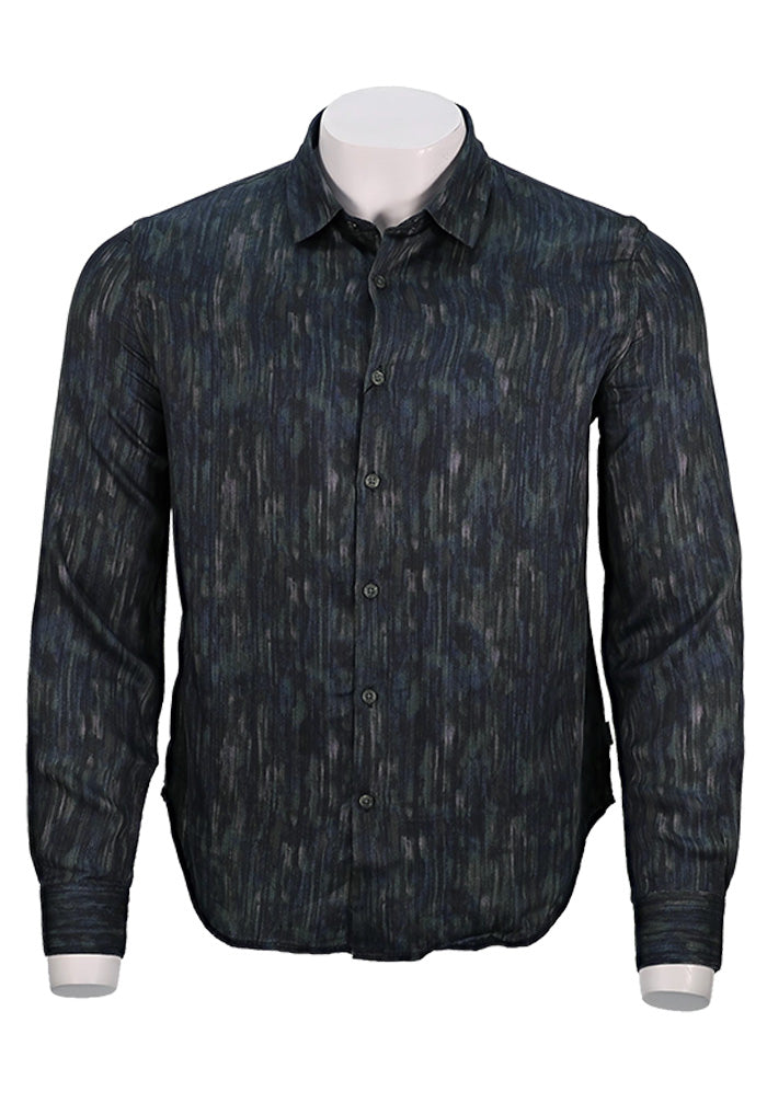John Varvatos Ross Long Sleeve Shirt, NAVY
