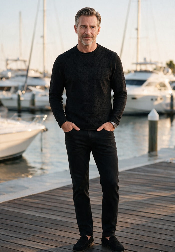 John Varvatos L/S Crew, Black – view 3