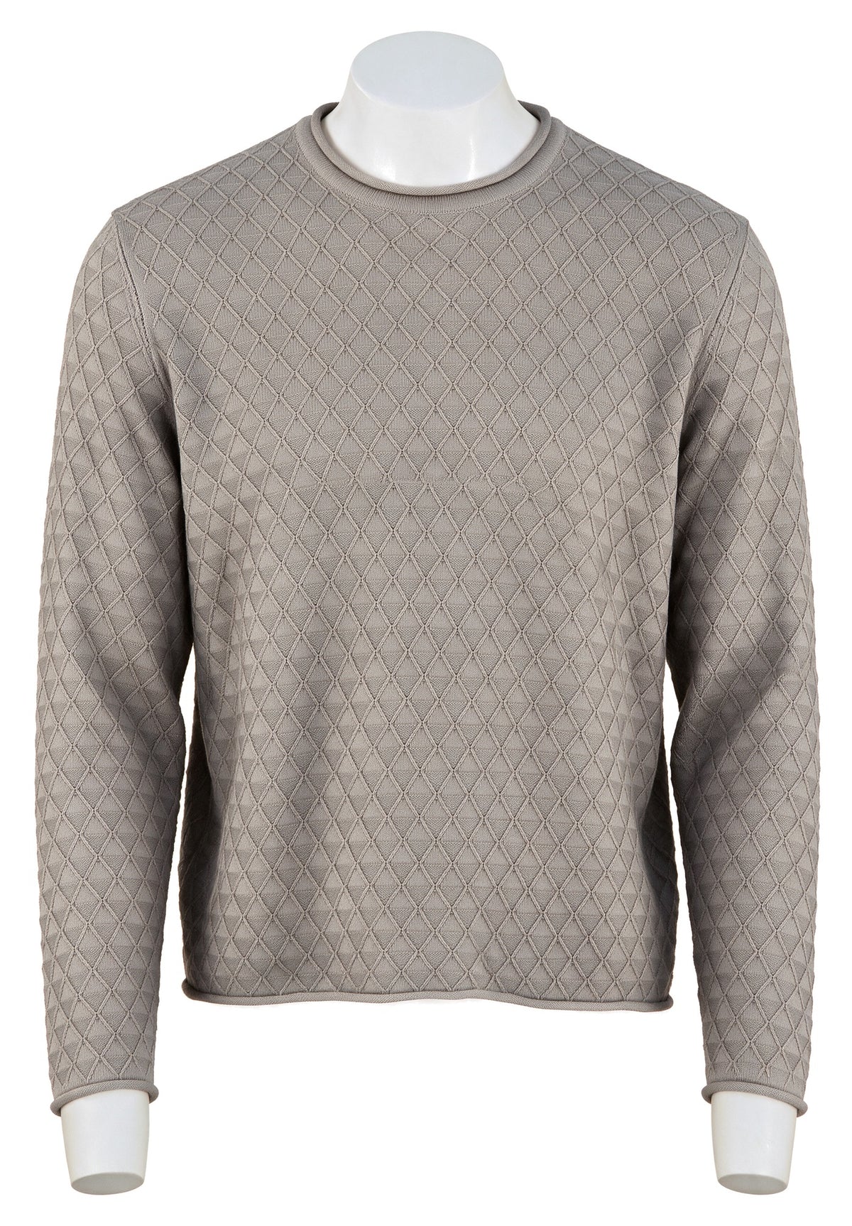 John Varvatos L/S Crew, Grey Sky | Mondo Uomo Naples FL