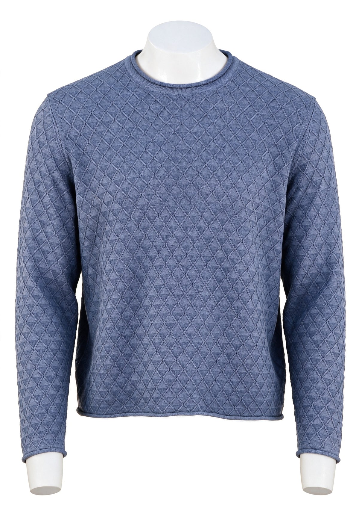 John Varvatos L/S Crew, Oiled Blue | Mondo Uomo Naples FL