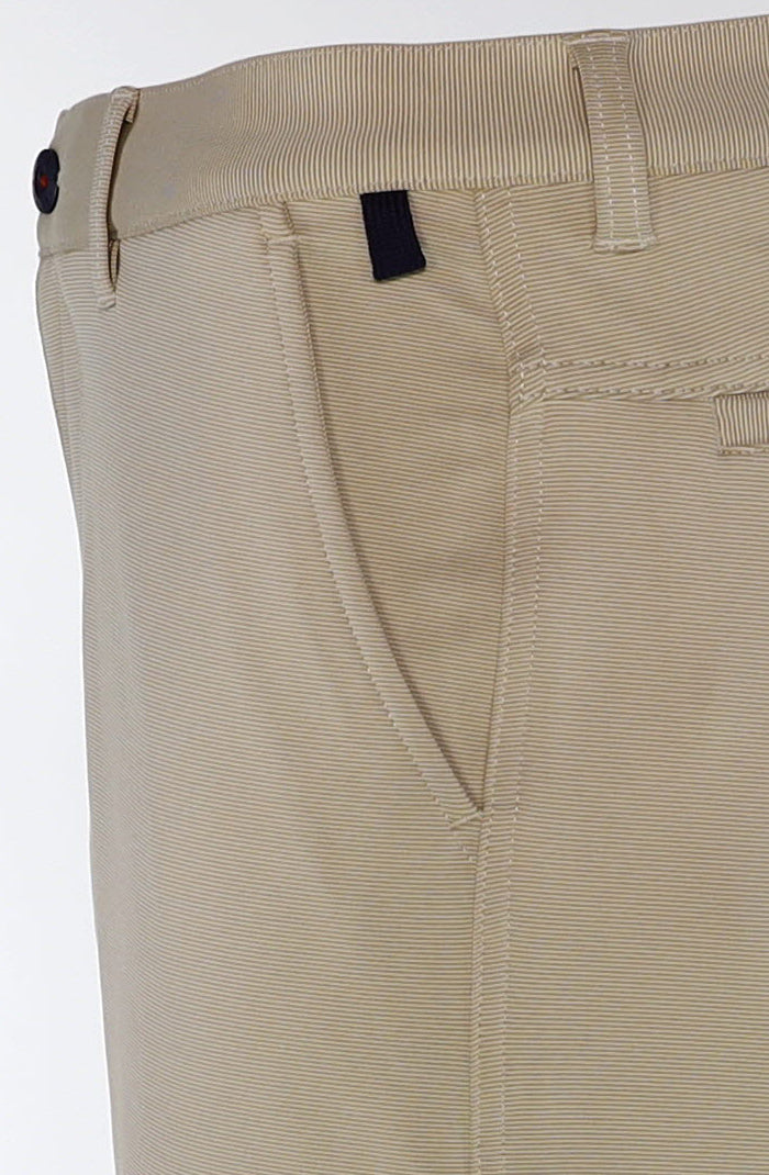 Halsey Breakwater Men’s Performance Shorts in Light Camel Stripe with Side Pocket