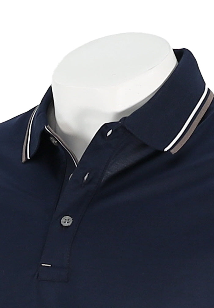 Paul & Shark Men's Jersey Cotton Polo Shirt In Navy Close Up
