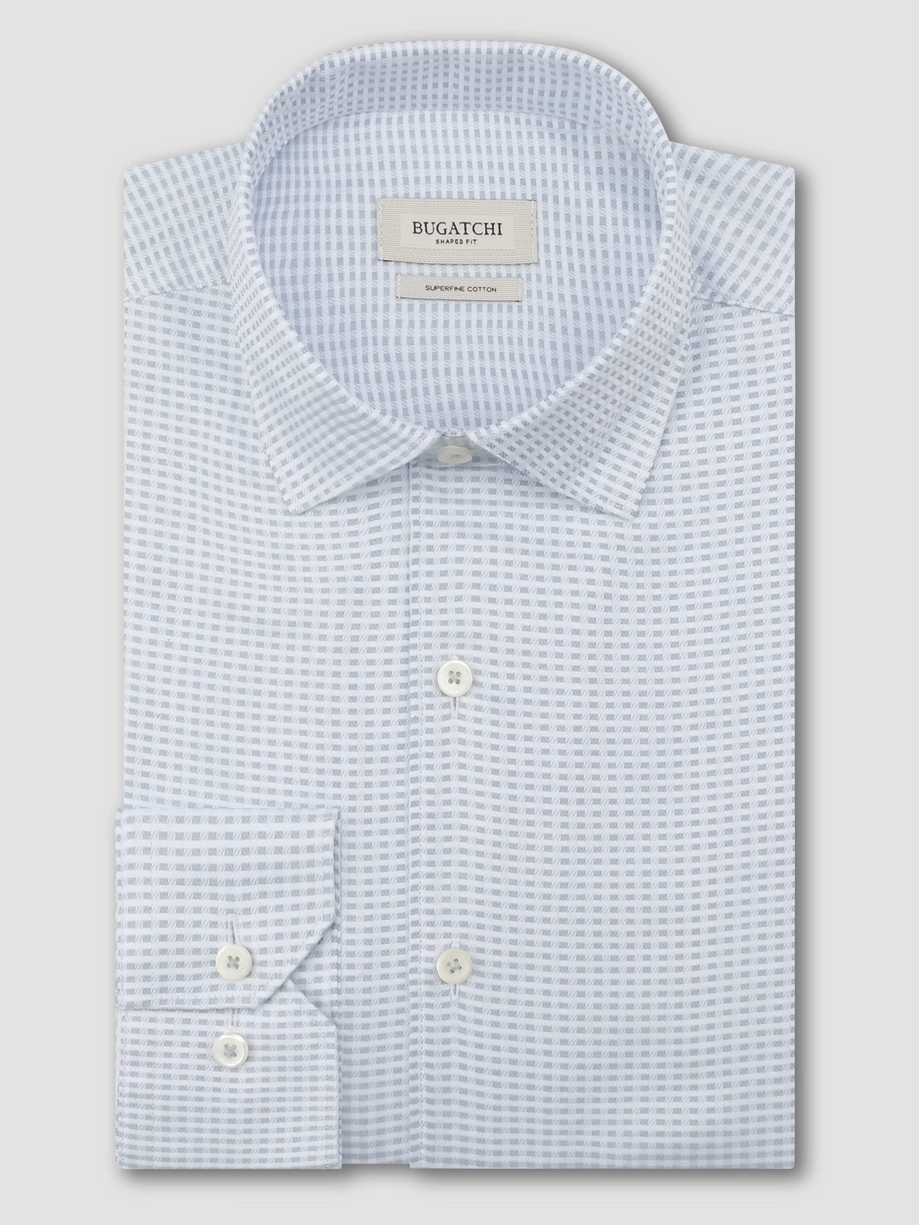 Bugatchi L/S Alvin Shirt, Air Blue