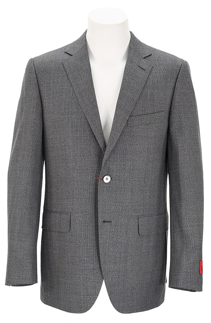 Byron Men’s Gray Textured Sport Coat with Contemporary Fit and Notched Lapels – Mondo Uomo