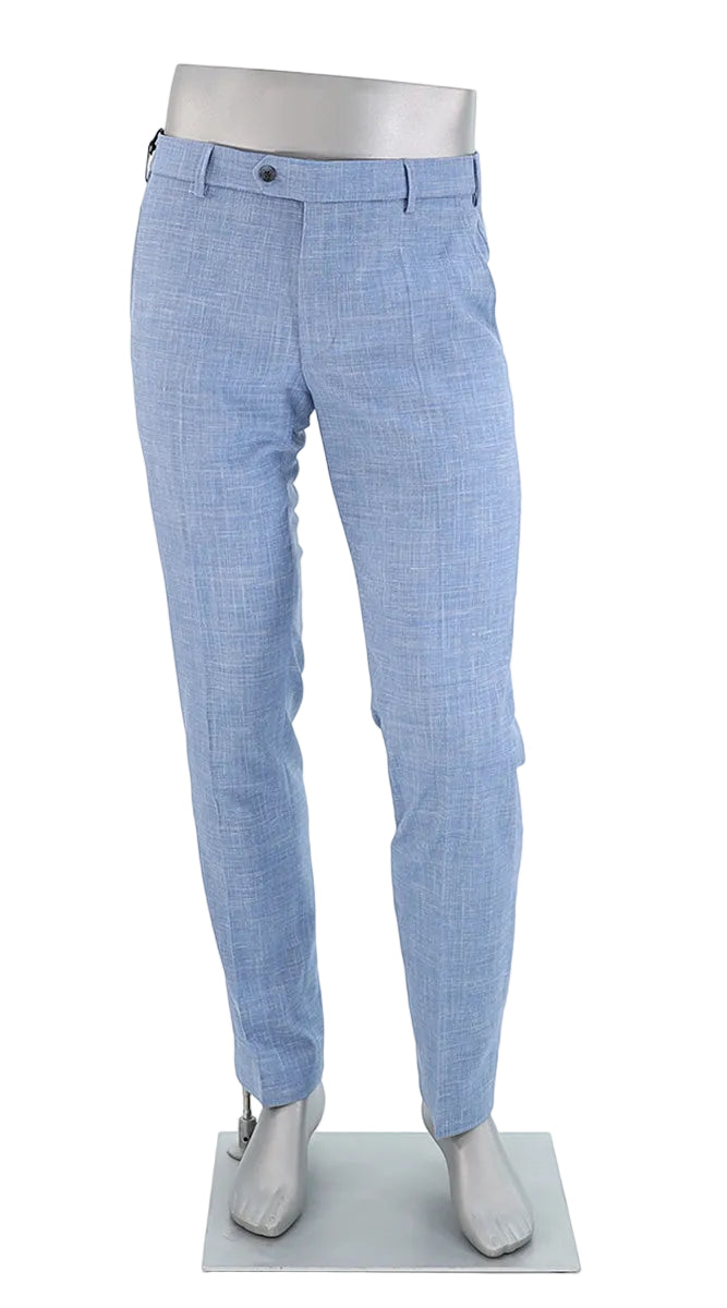 Meyer 2026 Bonn Linen Pants, LIGHT BLUE | Mondo Uomo Naples FL