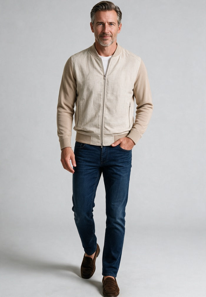 Paul & Shark Full Zip Sweater — worn with denim