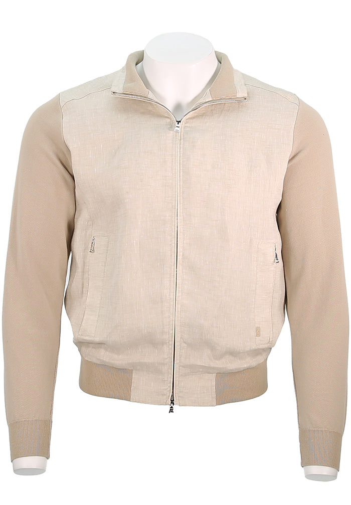 Paul & Shark Men's Full Zip Sweater In Beige - Mondo Uomo