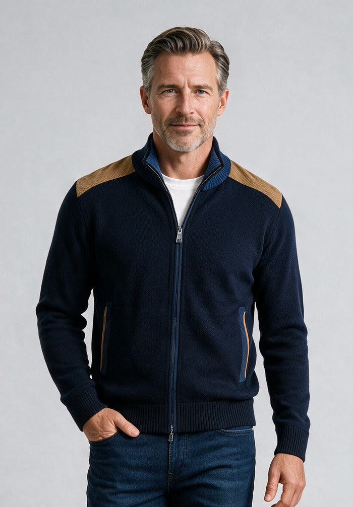 Paul & Shark Full Zip Sweater — model detail