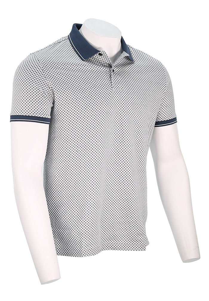 Rodd and Gunn Men's Lynden Knit Polo In Snow Side View KP1416