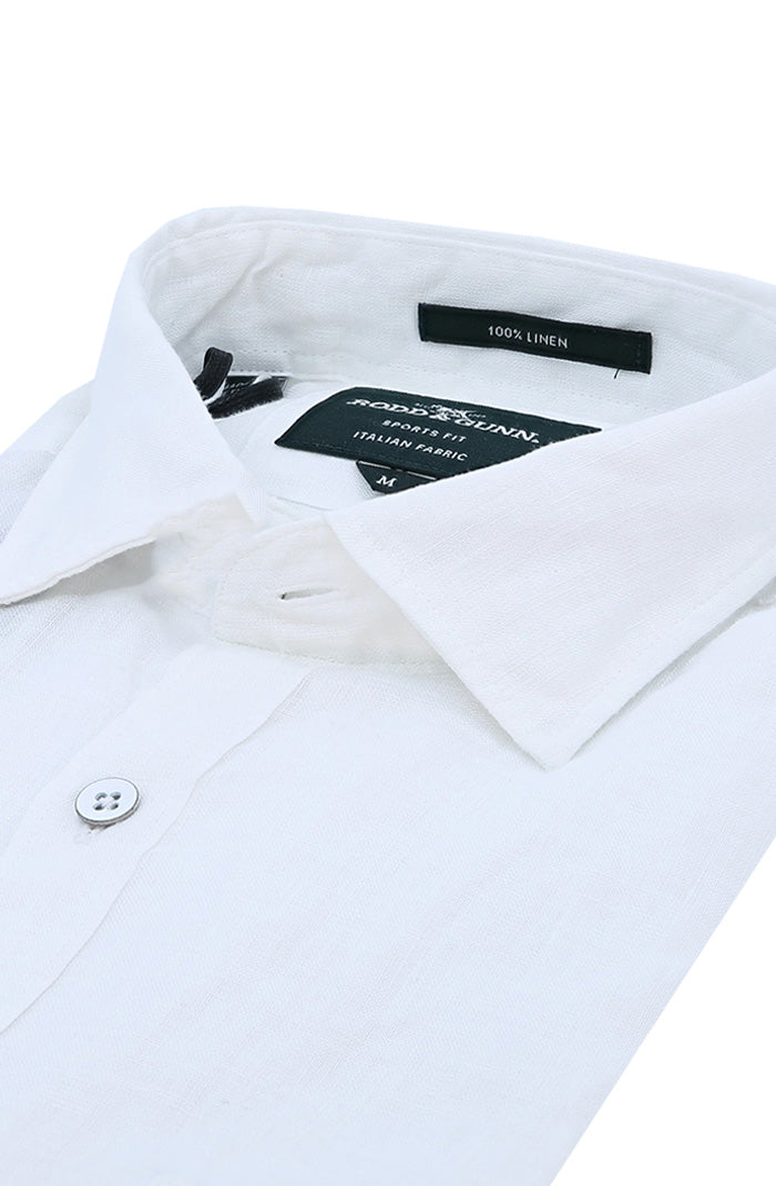 Rodd and Gunn Men's S/S Shirt In Snow Close Up LP6266