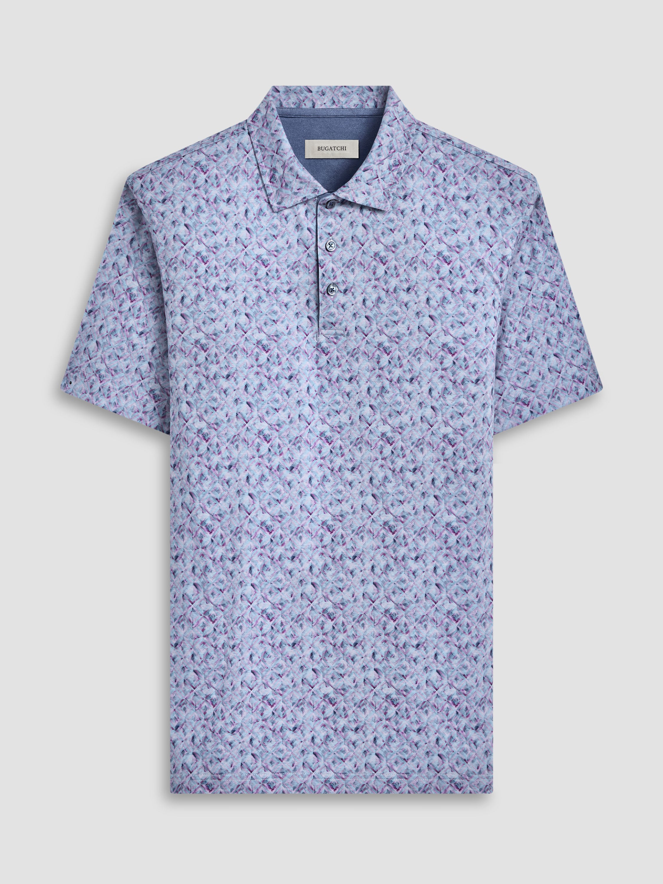 VINCENT Double Sided Geometric/Solid OoohCotton Polo Shirt