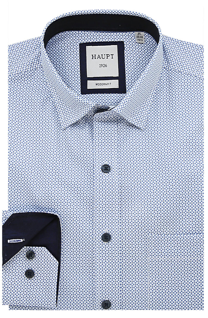 Haupt Long Sleeve Shirt For Men In Soft Blue - Mondo Uomo
