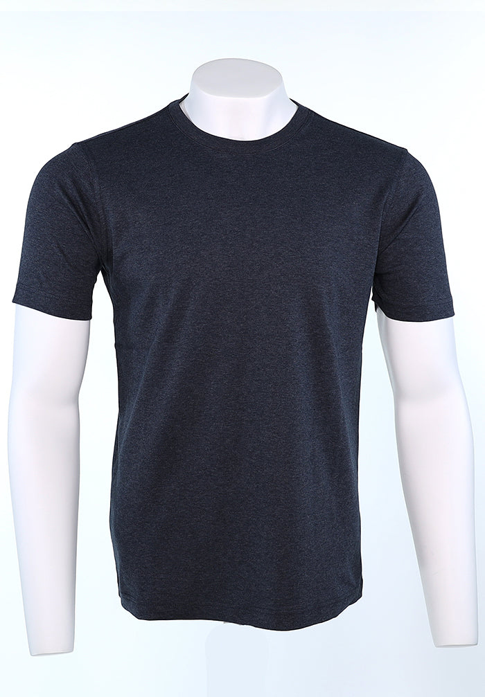 Raffi Aqua Cotton Lafayette Crew Neck Tee in Carbon | Mondo Uomo Naples FL #Color_Carbon