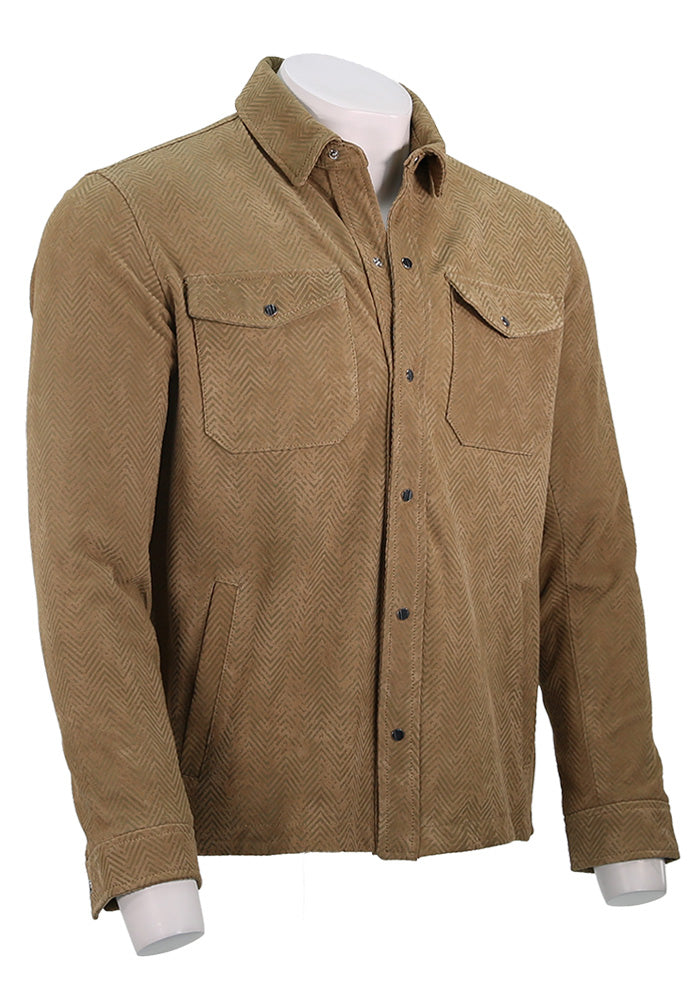 John Varvatos - Jonah Leather Jacket - Tan - Mondo Uomo - L1661W25 - Side View