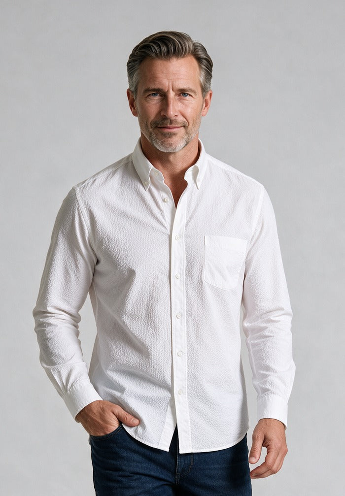 Paul and Shark Cotton Shirt — model detail