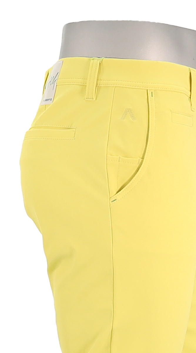 Alberto Rookie Golf 3X DRY Men’s Performance Slim Fit Activewear Pants in Yellow – Mondo Uomo