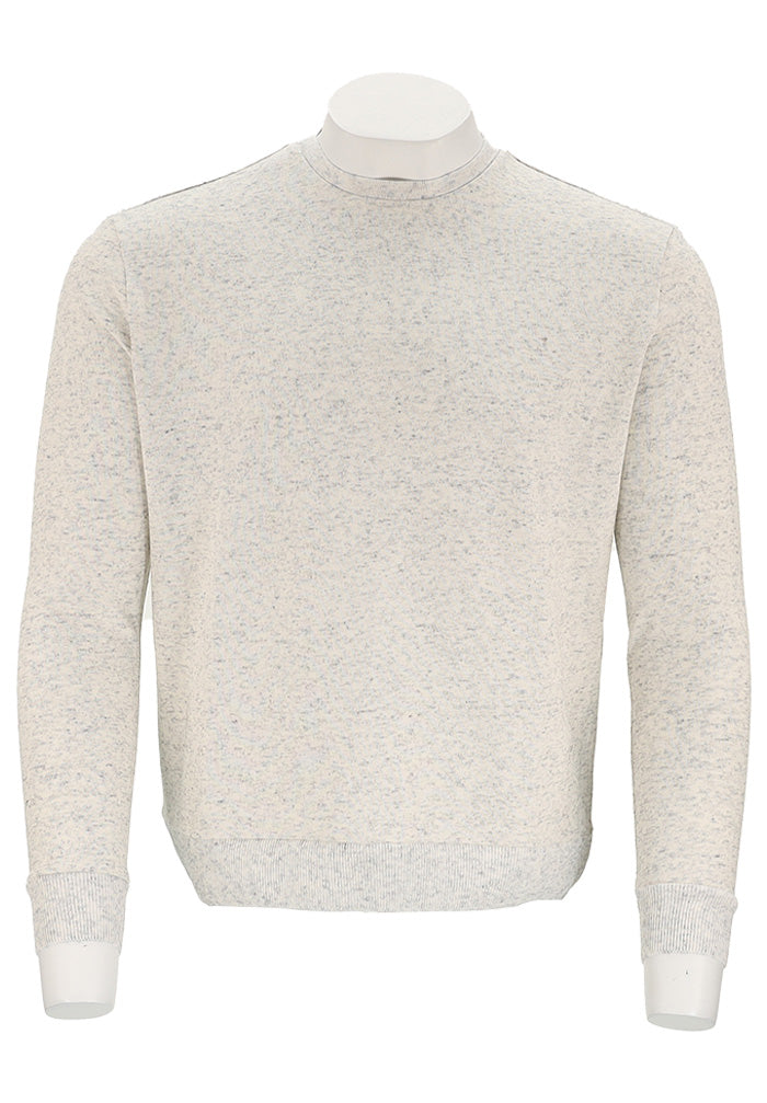 Marcello Men’s Oakwood Flecking Pullover in Wheat with Charcoal Flecks – Mondo Uomo