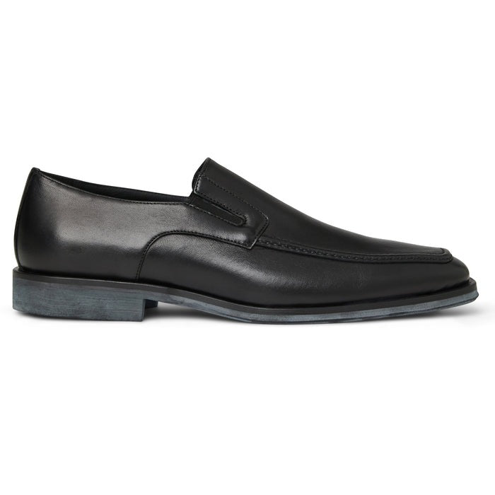 Bruno Magli Raging Men’s Black Italian Leather Slip-On Shoe Side View