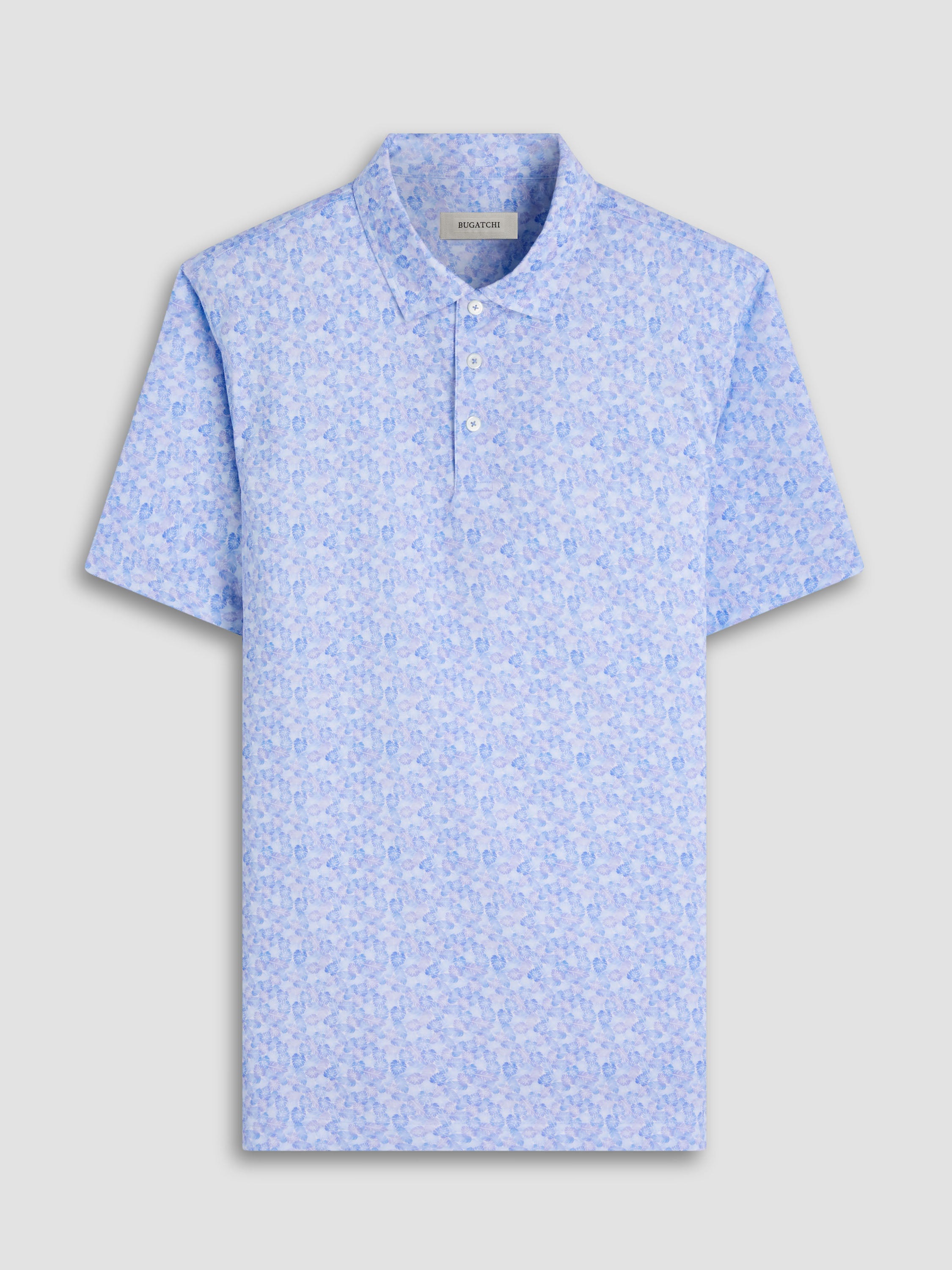 S/S Bugatchi Ooohcotton Victor Polo For Men In Ice - Mondo Uomo