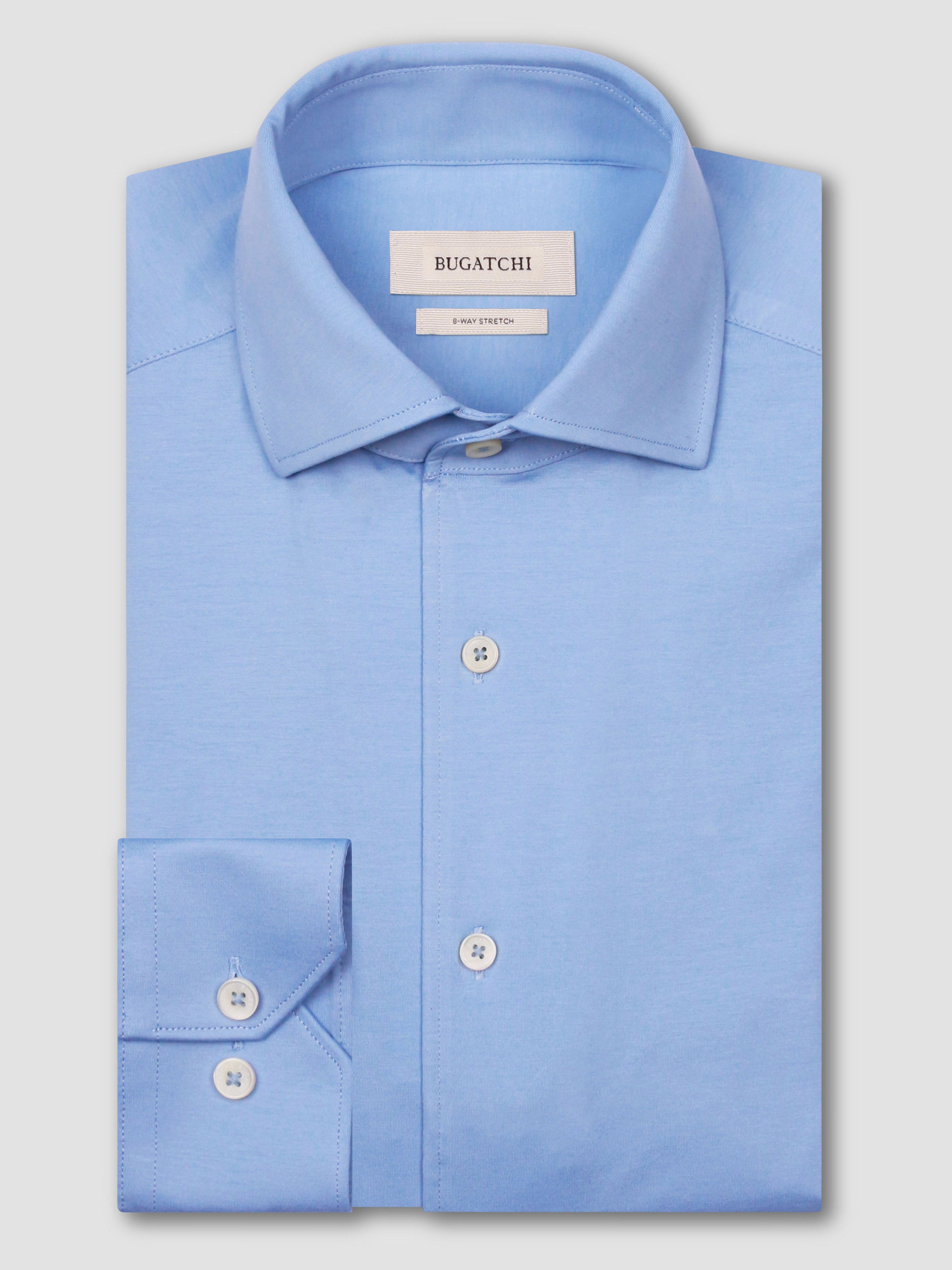 Bugatchi Ooohcotton L/S Shirt, Air Blue