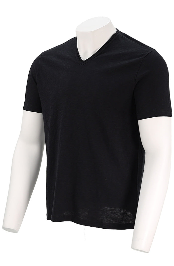 Miles Slub V-Neck | Black