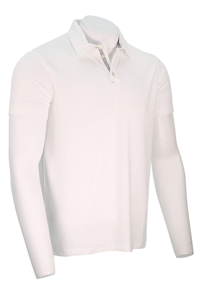 Paul & Shark Men's Short Sleeve Toweling Polo In White Angled View 25411800