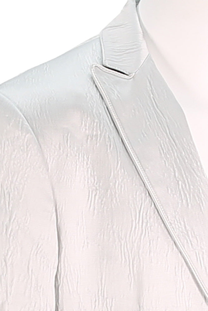 John Varvatos Men's Peak Lapel Jacket In Light Grey Close Up