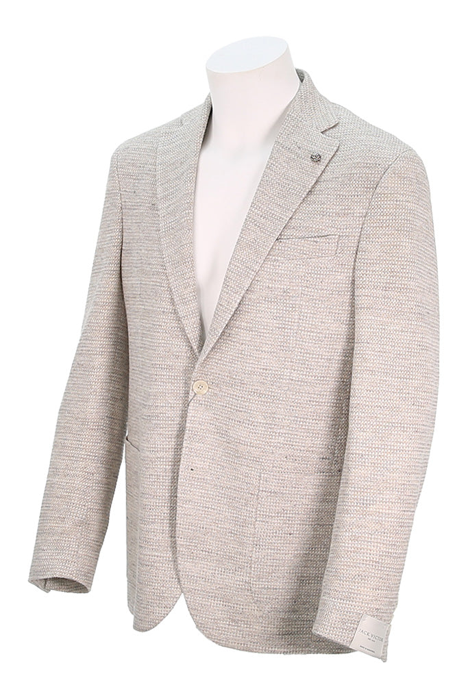 Jack Victor Men's Sport Coat In Versatile Neutral Tone Angled View C01730