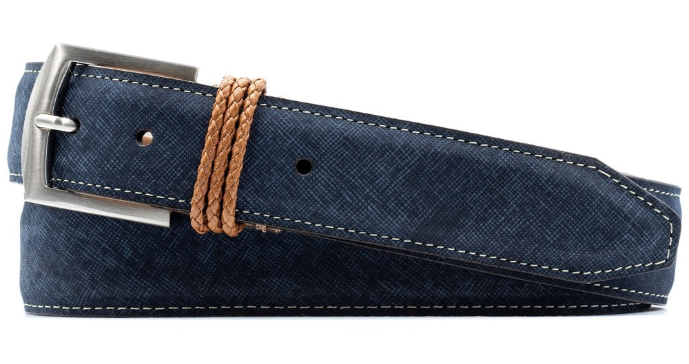 Martin Dingman Bermuda Braid Belt, Navy | Mondo Uomo Naples FL