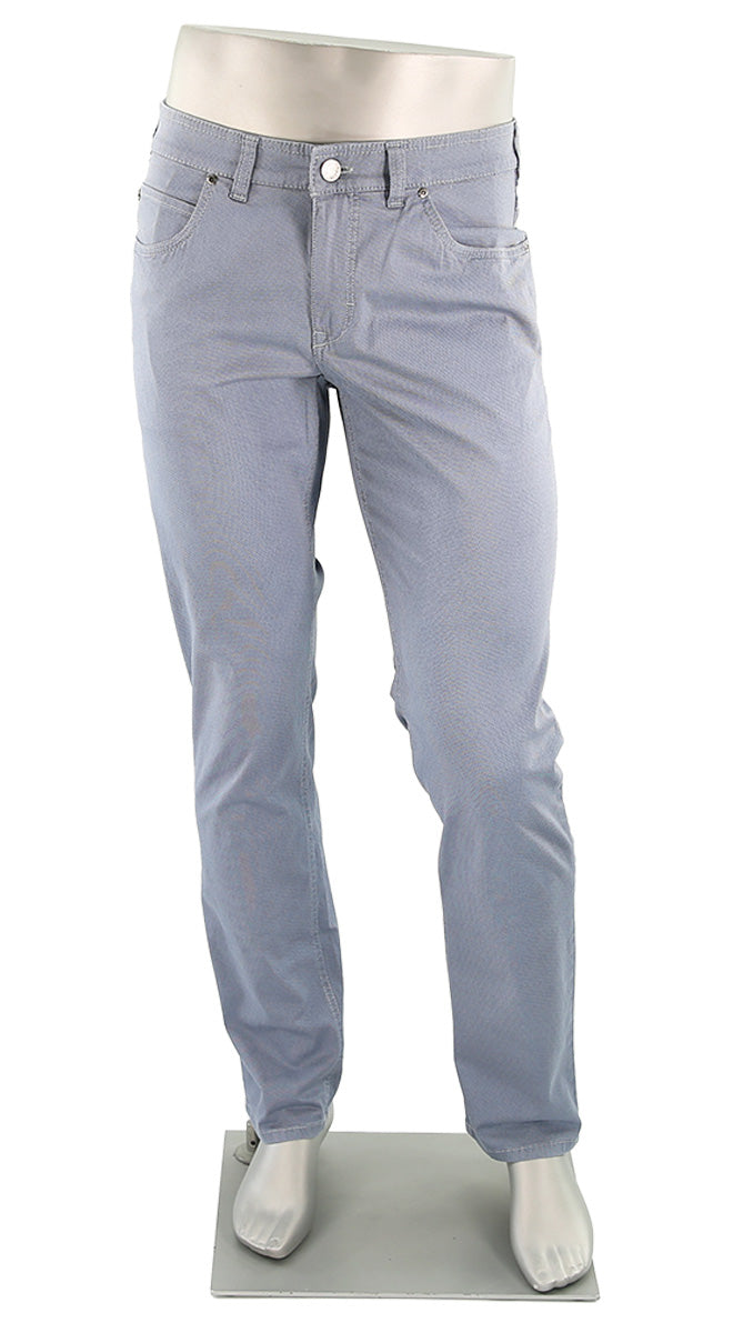 Gardeur Bill Men’s Modern Fit Sky Blue Printed Cotton Pants – Mondo Uomo