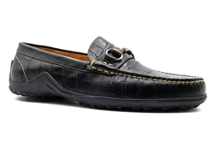 Martin Dingman Bill Horse Bit Loafer, BLACK – view 3
