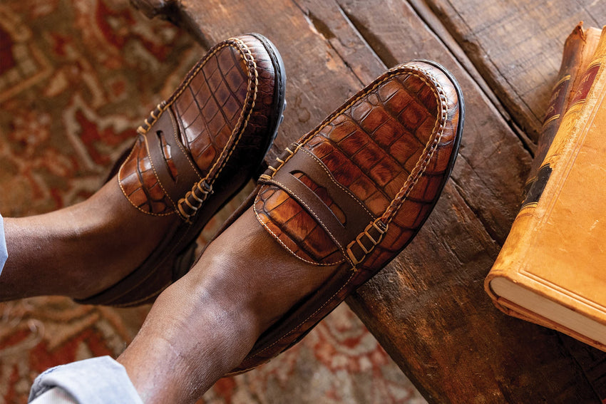 Martin Dingman Bill Penny Loafer, CHESTNUT – view 2