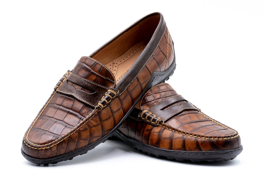 Martin Dingman Bill Penny Loafer, CHESTNUT – view 5