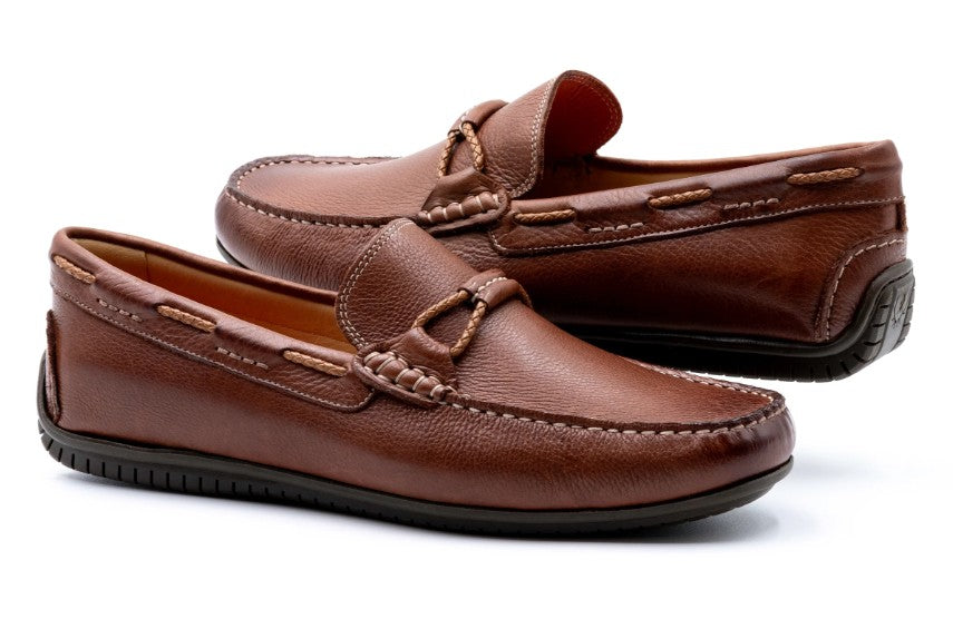 Martin Dingman Bermuda Braided Bit Loafers, HAVANA