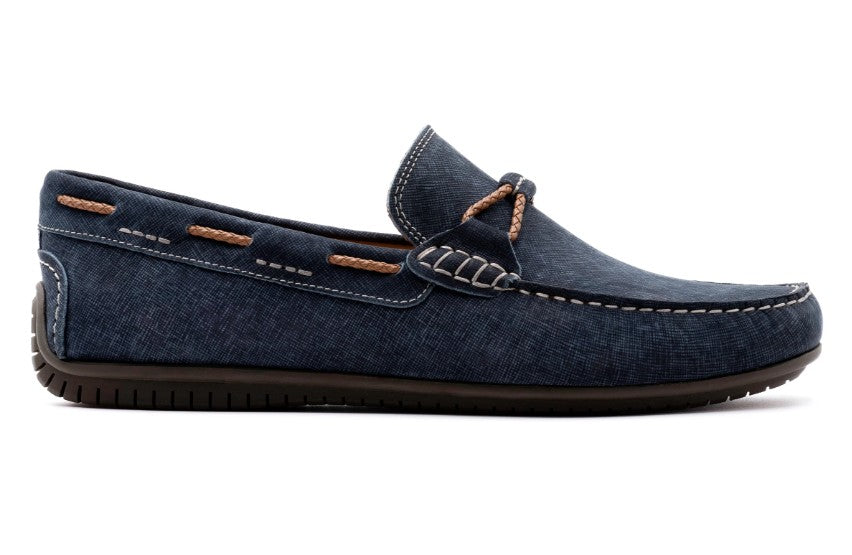 Martin Dingman Bermuda Braided Bit Loafers, NAVY