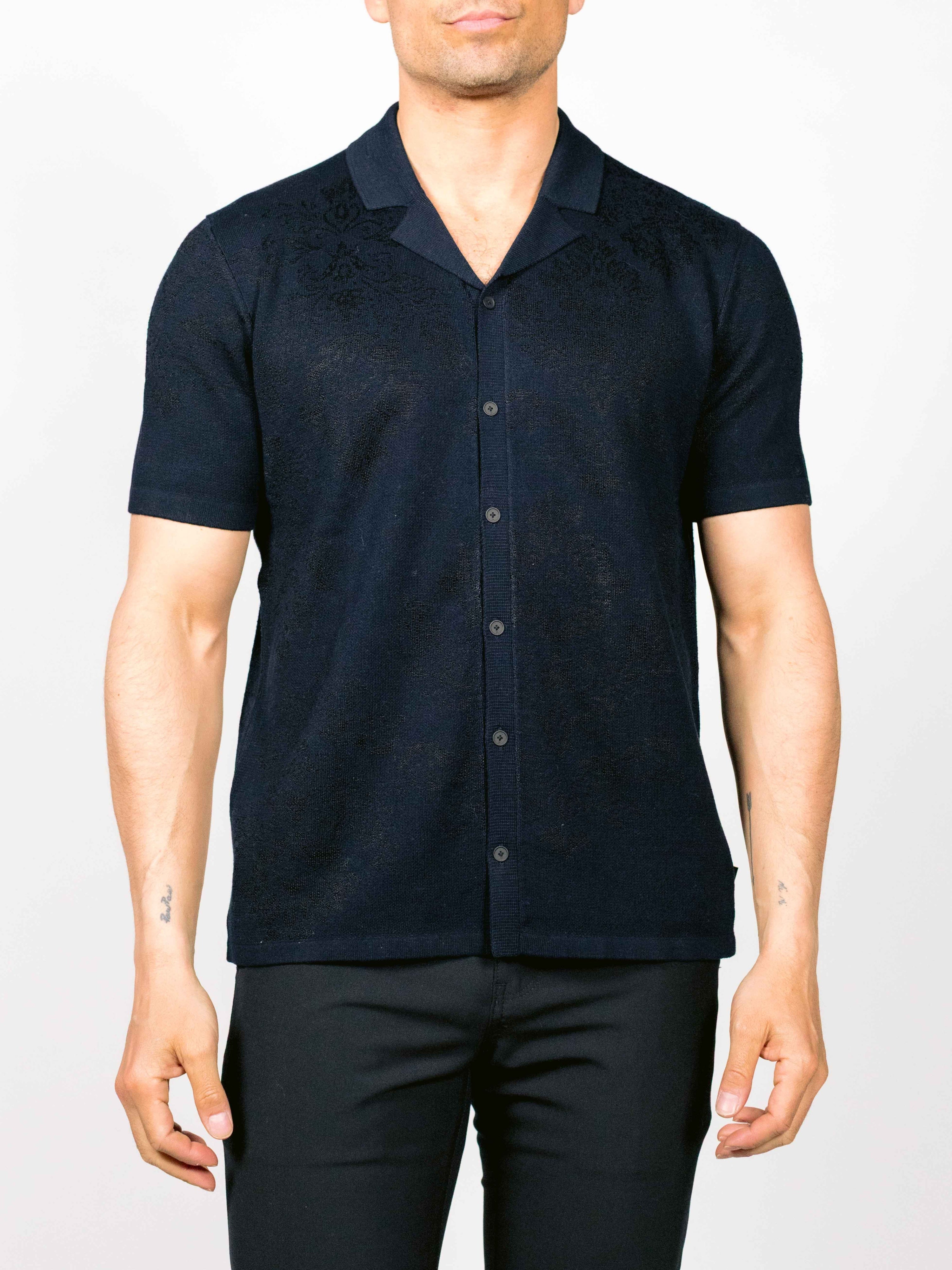 John Varvatos S/S Shirt, Navy