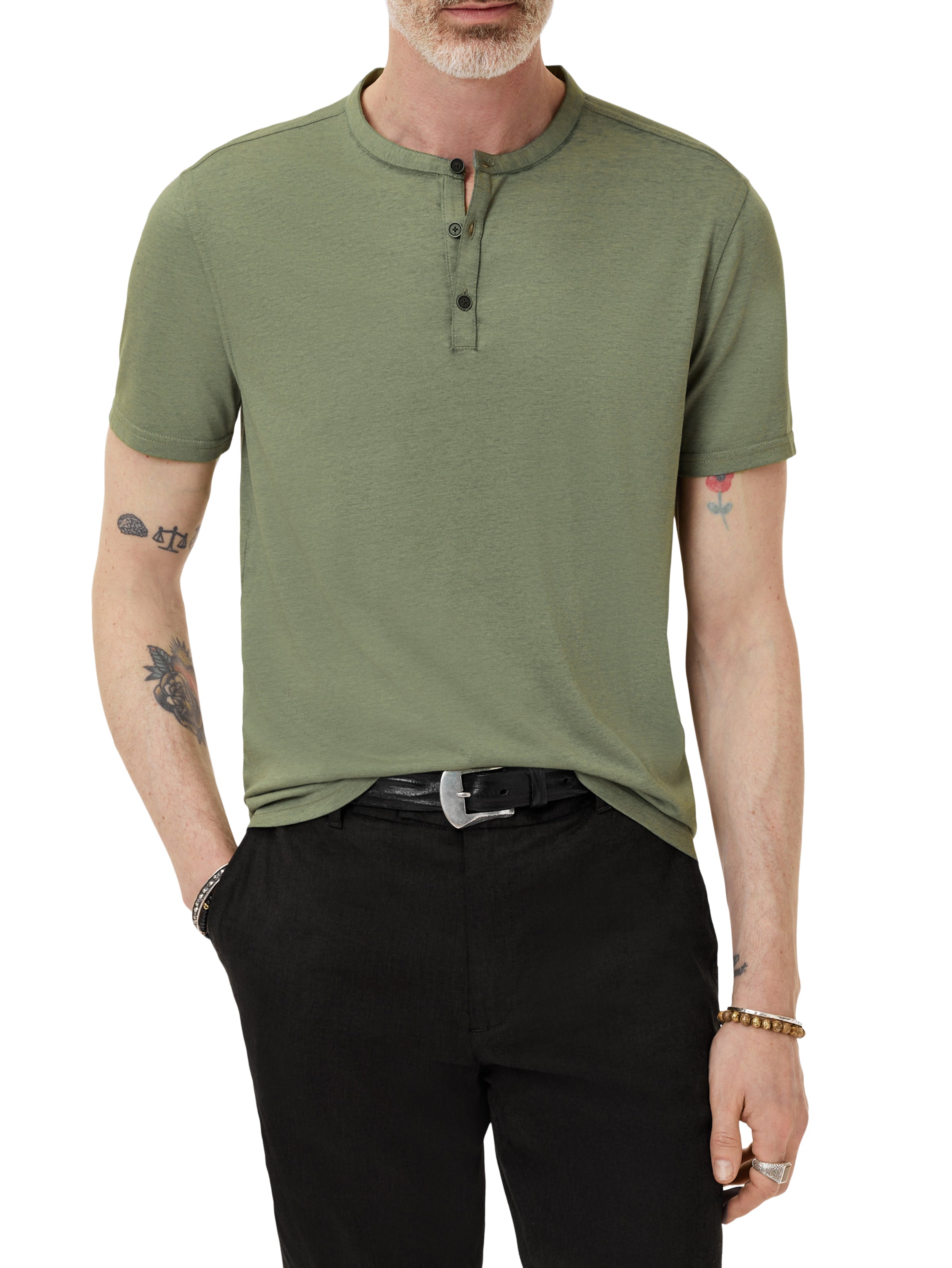 John Varvatos Short Sleeve Henley