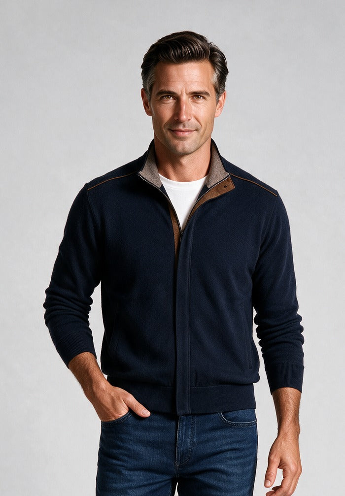 Paul & Shark Full Zip Sweater — model detail