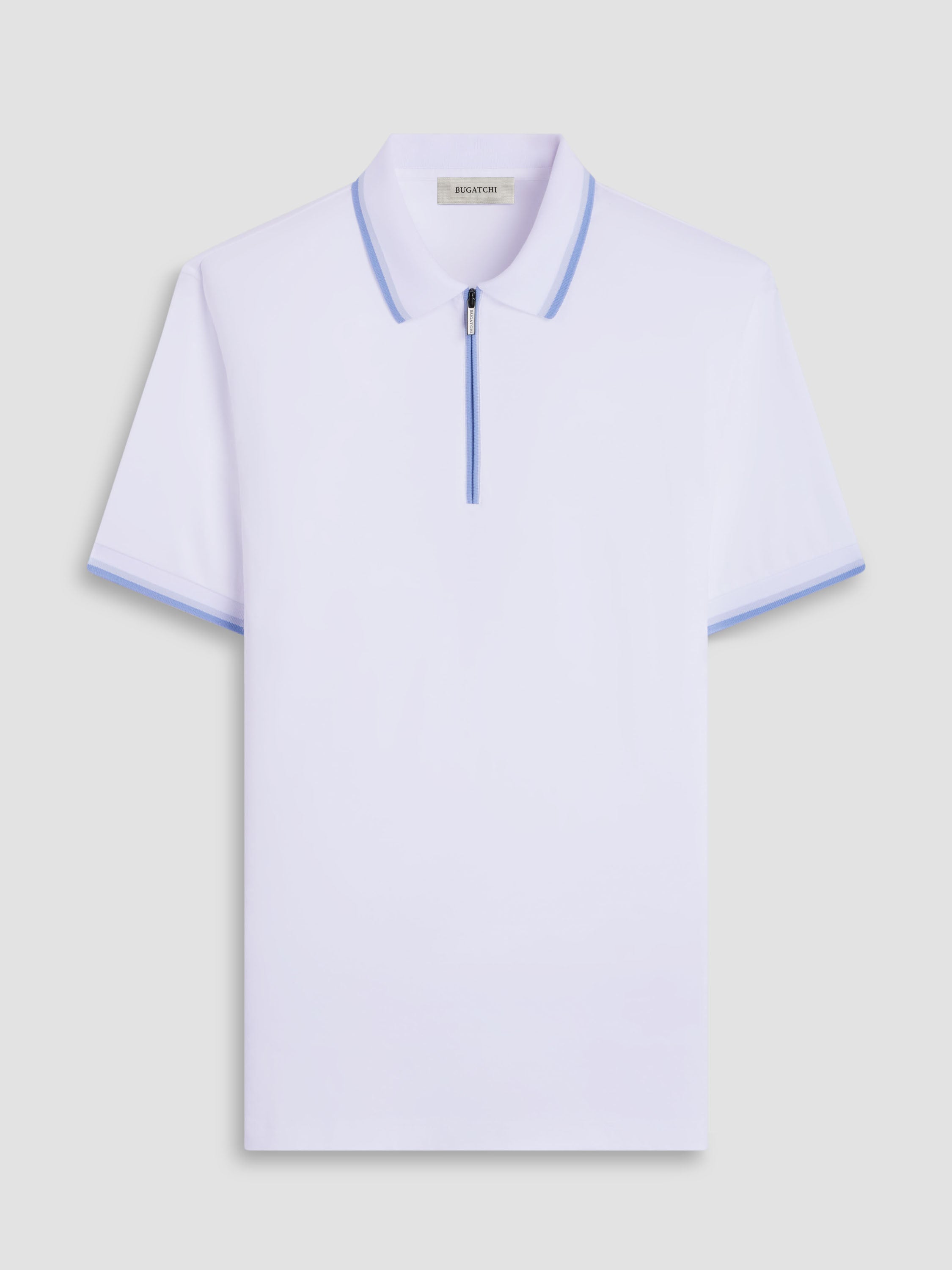 S/S Bugatchi Quarter Zip Polo