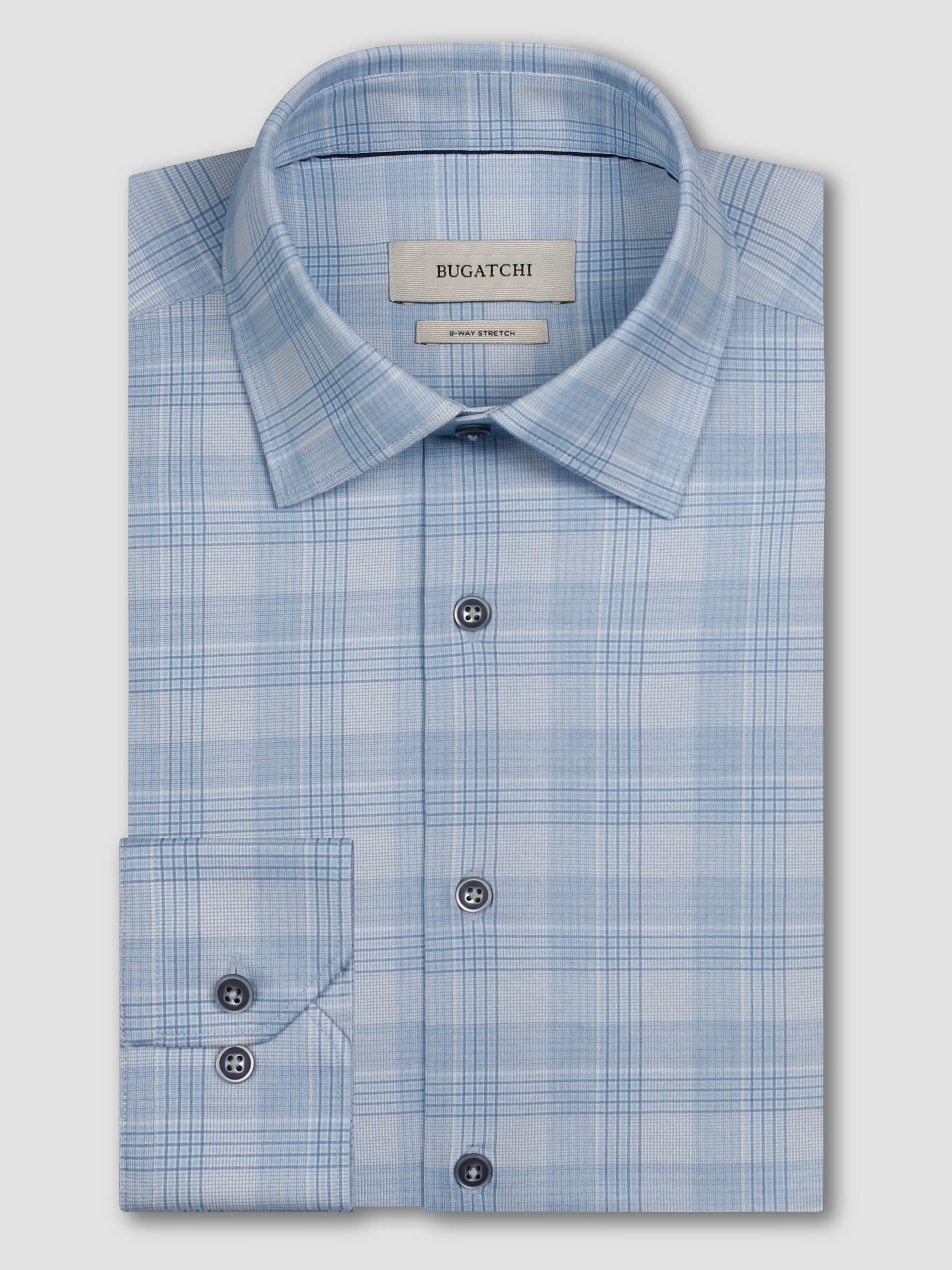 Bugatchi Ooohcotton L/S Shirt, Air Blue
