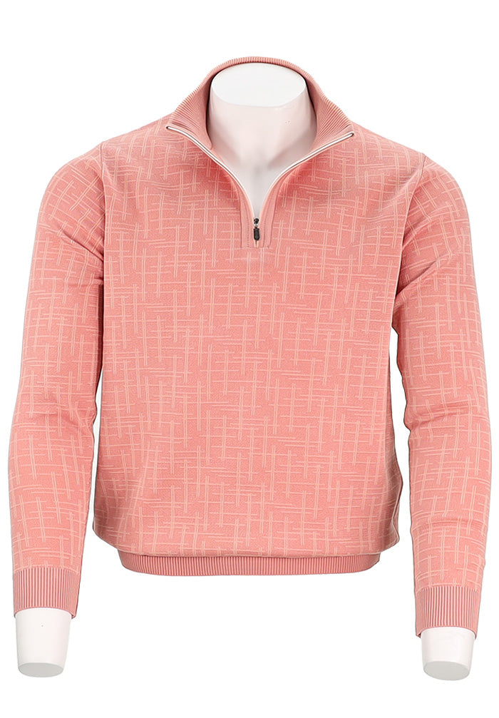St. Croix Cross Hatch Zip Mock | Aurora