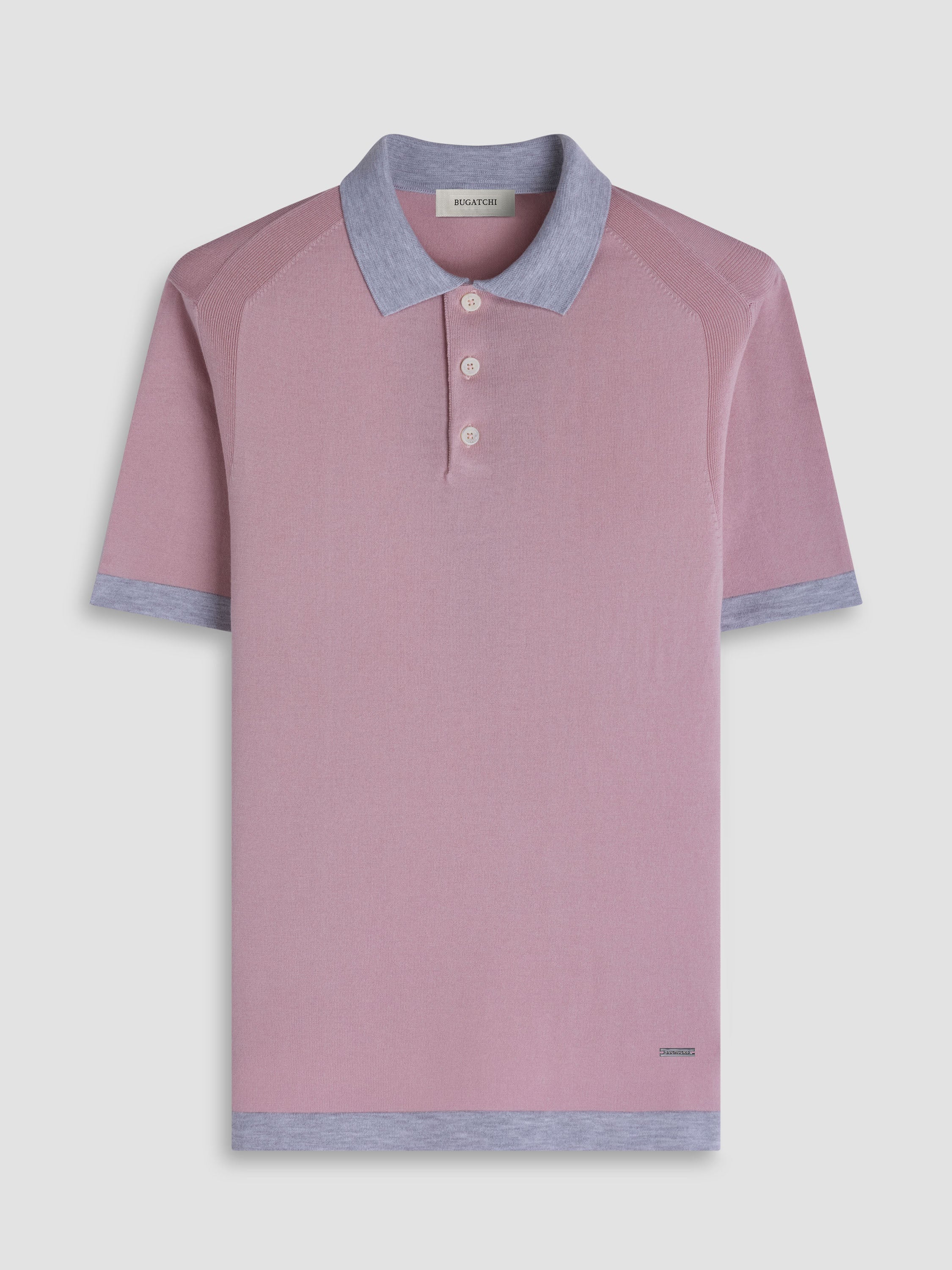 Bugatchi S/S Polo Sweater, Dusty Pink