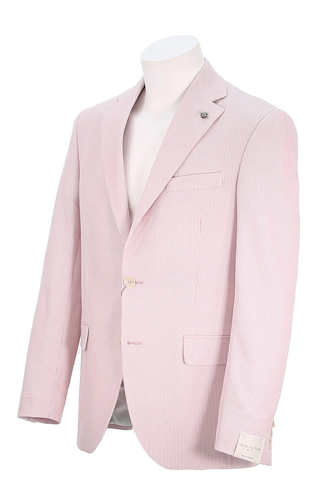 Jack Victor Men's Sport Coat In Soft Pink Angled View 1251113