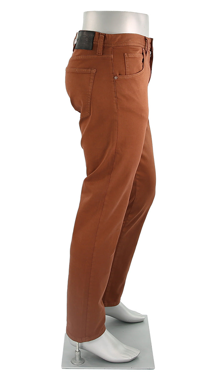 Stone Stretch Colored Denim Paprika