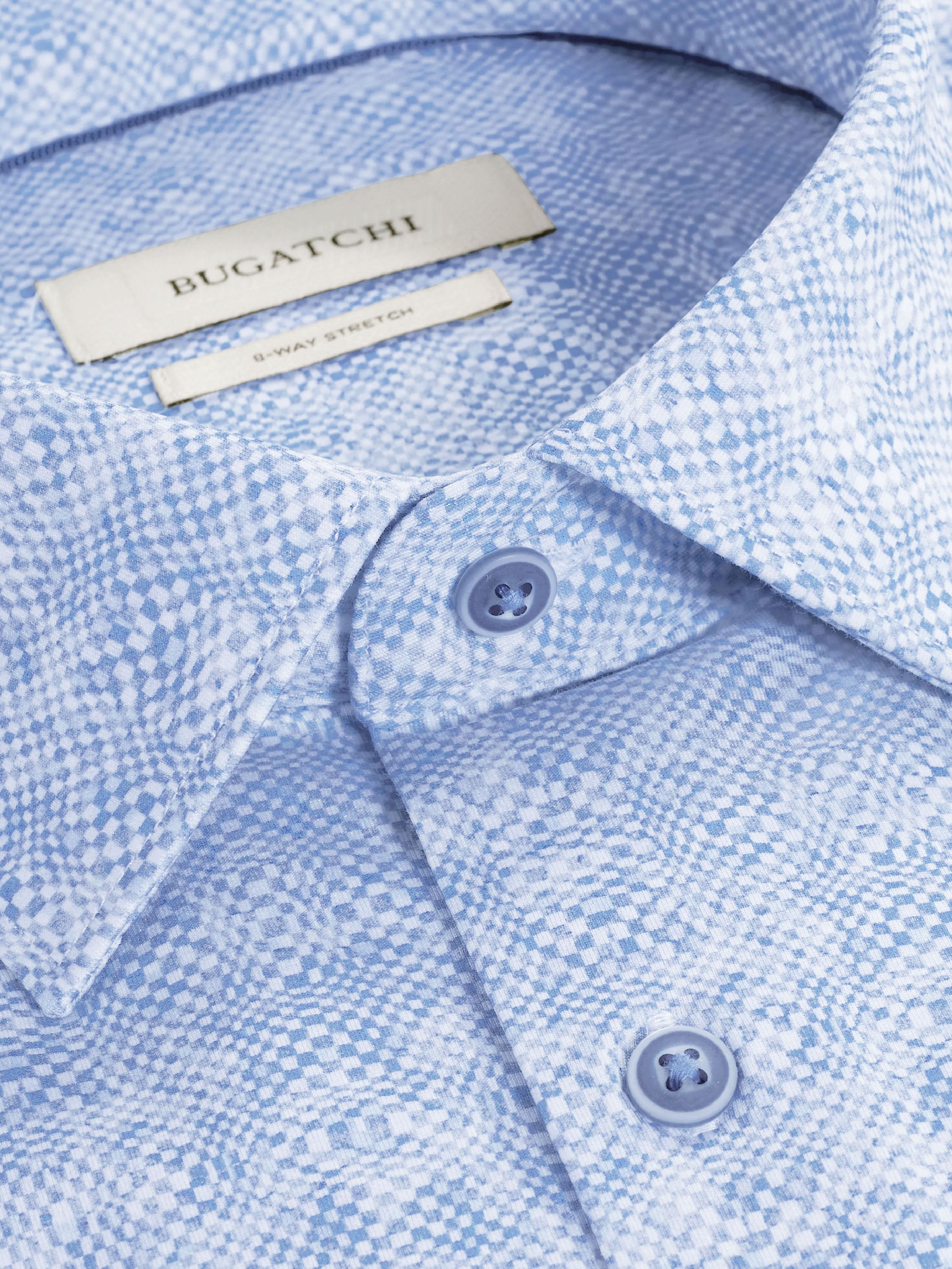 Bugatchi Ooohcotton L/S Shirt, Air Blue